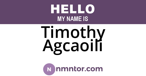 Timothy Agcaoili