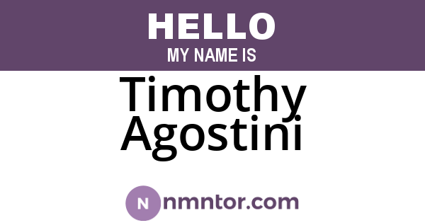 Timothy Agostini