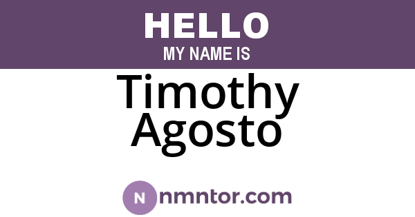 Timothy Agosto
