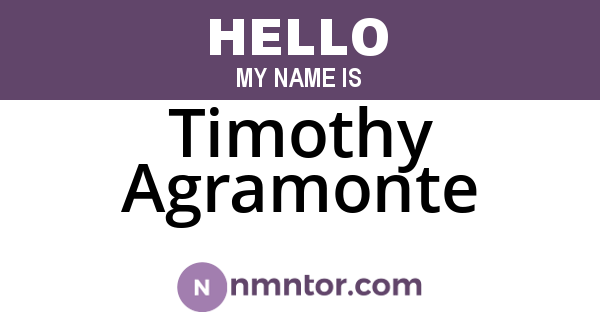 Timothy Agramonte