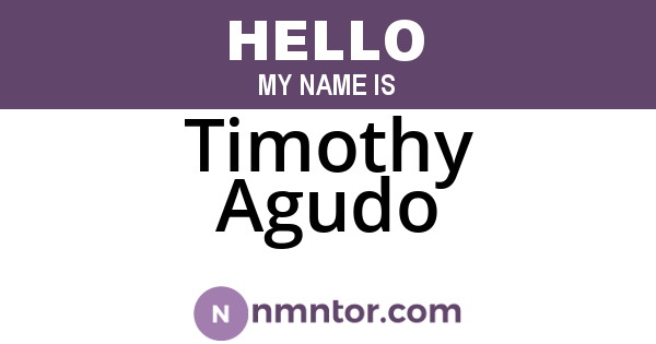 Timothy Agudo