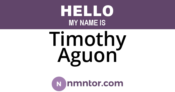 Timothy Aguon