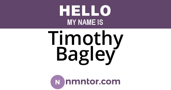 Timothy Bagley
