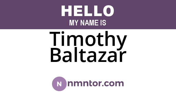 Timothy Baltazar