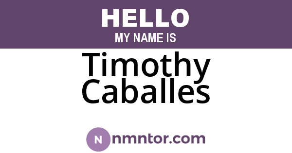 Timothy Caballes