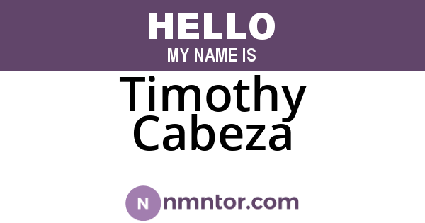 Timothy Cabeza