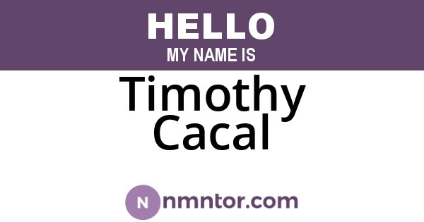 Timothy Cacal