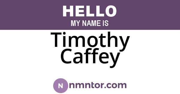 Timothy Caffey