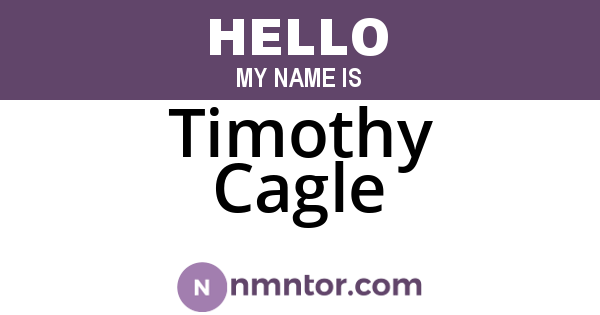 Timothy Cagle