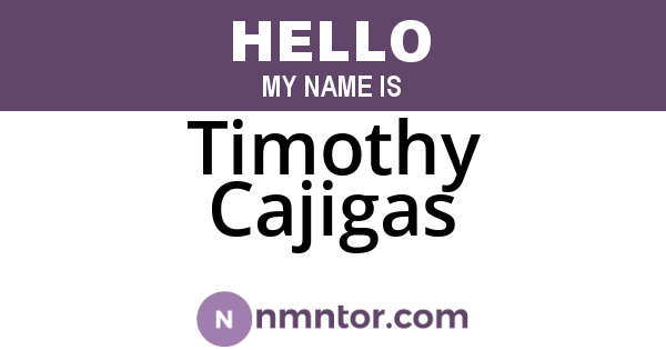 Timothy Cajigas