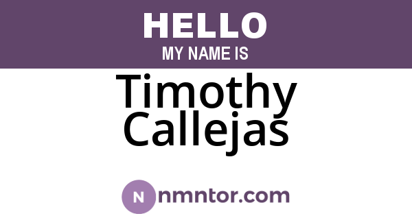 Timothy Callejas
