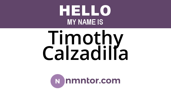 Timothy Calzadilla