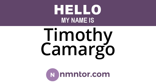 Timothy Camargo