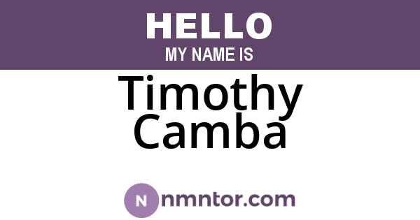 Timothy Camba