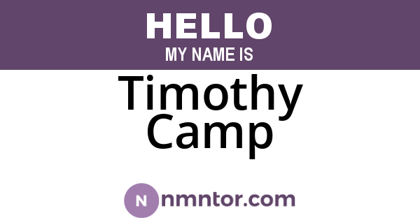 Timothy Camp