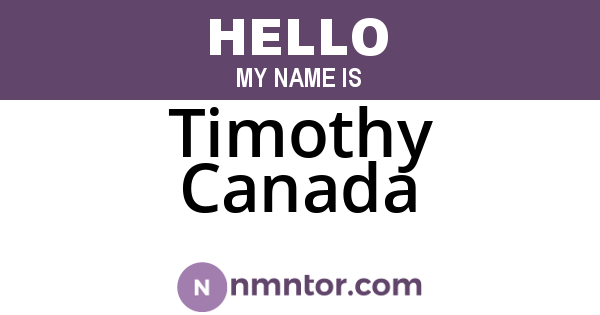 Timothy Canada