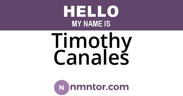 Timothy Canales