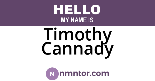 Timothy Cannady