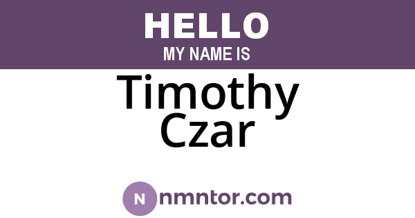 Timothy Czar