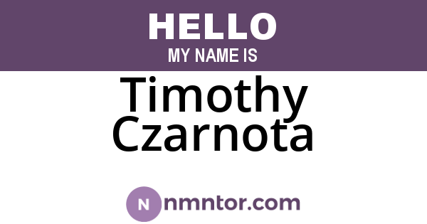 Timothy Czarnota