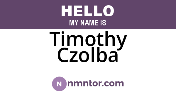 Timothy Czolba