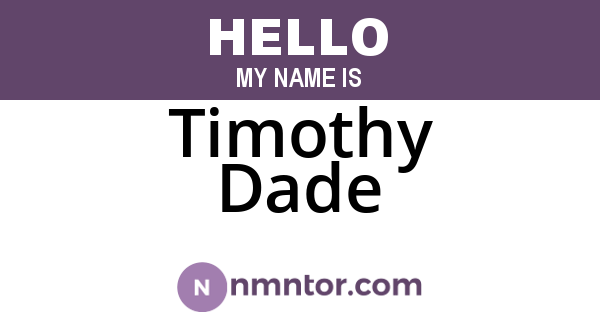 Timothy Dade