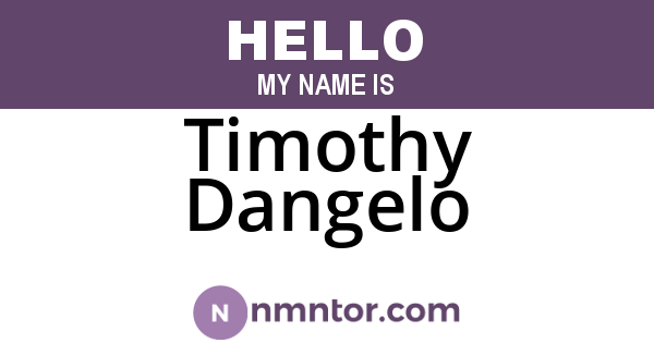 Timothy Dangelo