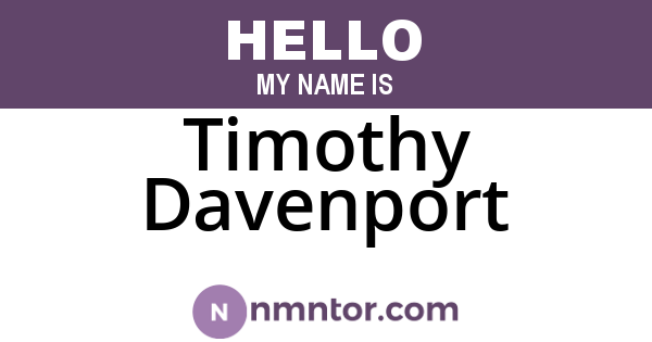 Timothy Davenport