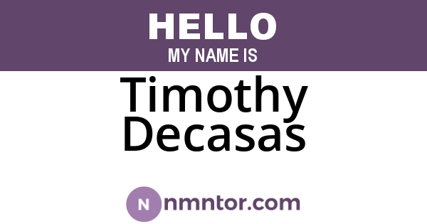 Timothy Decasas