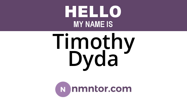 Timothy Dyda