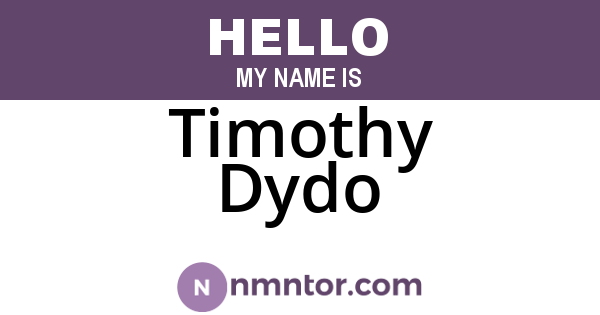 Timothy Dydo