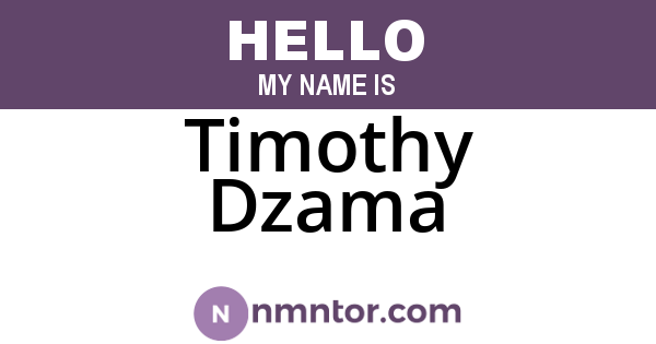 Timothy Dzama