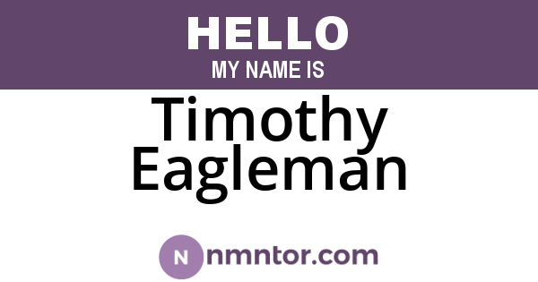 Timothy Eagleman