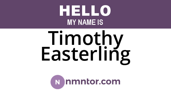 Timothy Easterling