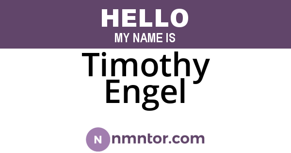 Timothy Engel