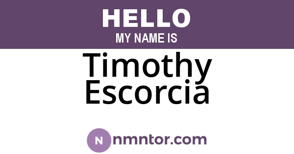 Timothy Escorcia