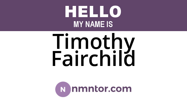 Timothy Fairchild