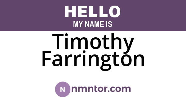 Timothy Farrington