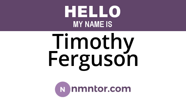Timothy Ferguson