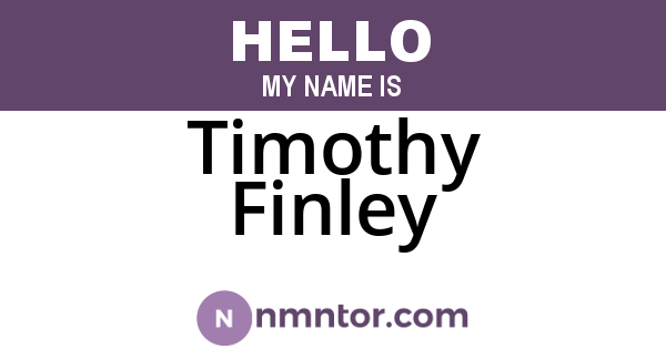 Timothy Finley