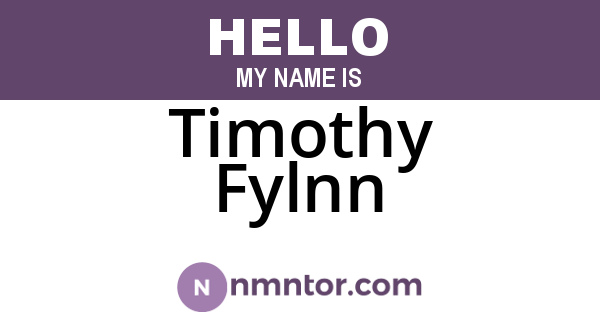 Timothy Fylnn