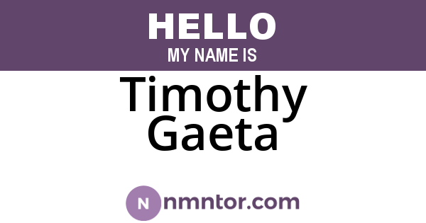 Timothy Gaeta
