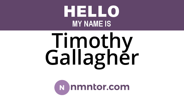 Timothy Gallagher