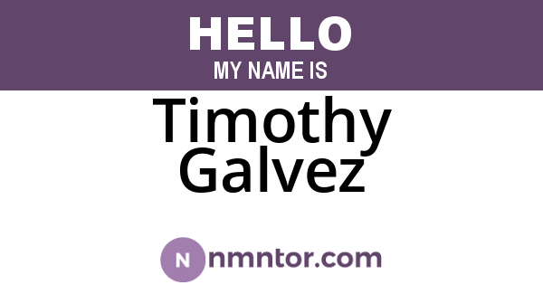 Timothy Galvez