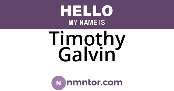 Timothy Galvin