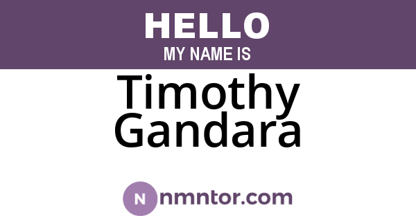 Timothy Gandara