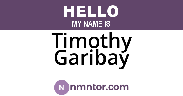 Timothy Garibay