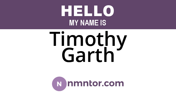 Timothy Garth