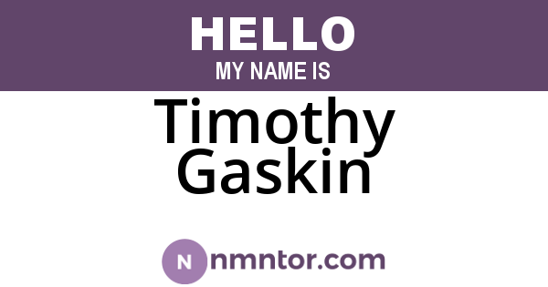 Timothy Gaskin