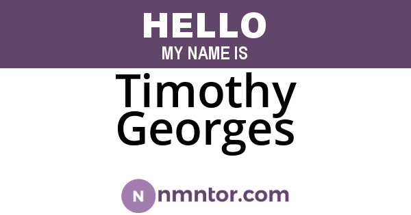 Timothy Georges
